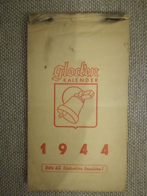 Calendar-agenda 1944, note &icirc;n rom&acirc;nă Germani-Romania despre bombardamente s.a.