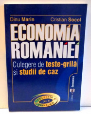 ECONOMIA ROMANIEI - CULEGERE DE TESTE - GRILA SI STUDII DE CAZ de DINU MARIN si CRISTIAN SOCOL , 2003 foto