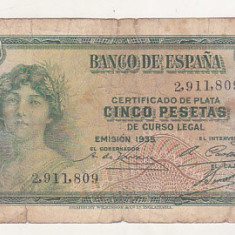 bnk bn Spania 5 pesetas 1935