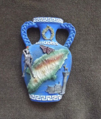 MAGNET FRIGIDER din CERAMICA , RHODOS GRECIA foto