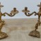 Set sfeșnice antice in stilul Art-Deco din bronz masiv