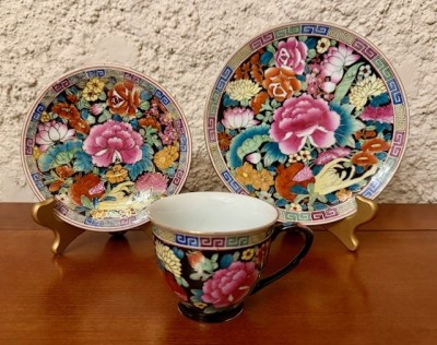 SET DE 3 PIESE DIN PORTELAN CHINEZESC- PICTATE MANUAL foto
