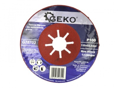 Disc din fibra pentru slefuire 125mm, Geko G78703 foto