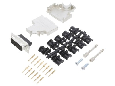 Conector D-Sub tată 15 pini, pe cablu foto
