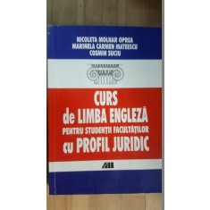 Curs de limba engleza pentru studentii facultatilor cu profil juridic- N.Molnar Oprea, M.C.Matescu, C.Suciu