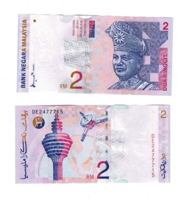 Malaysia 1999 - 2 ringgit UNC foto