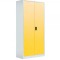 Fiset dulap metalic 4 polite+baza, 180x80x35 cm, 60 kg/polita, usi color galbene, dulap metalic neasamblat