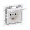Priza schuko simpla cu capac 2P+T IP44 Legrand Suno alb 721123
