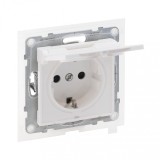 Priza schuko simpla cu capac 2P+T IP44 Legrand Suno alb 721123