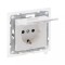Priza schuko simpla cu capac 2P+T IP44 Legrand Suno alb 721123