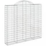 Cumpara ieftin Cos gabion arcuit, 200x30x180/200cm, fier galvanizat