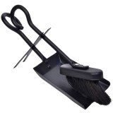 Set de faras si matura pentru semineu, Herum&reg;, Negru, 30 cm, 2 buc