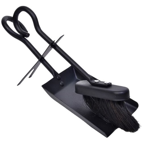 Set de faras si matura pentru semineu, Herum&reg;, Negru, 30 cm, 2 buc