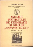 HST C3527 Anuarul Institutului de etnografie și folclor C-tin Brăiloiu 3/1992