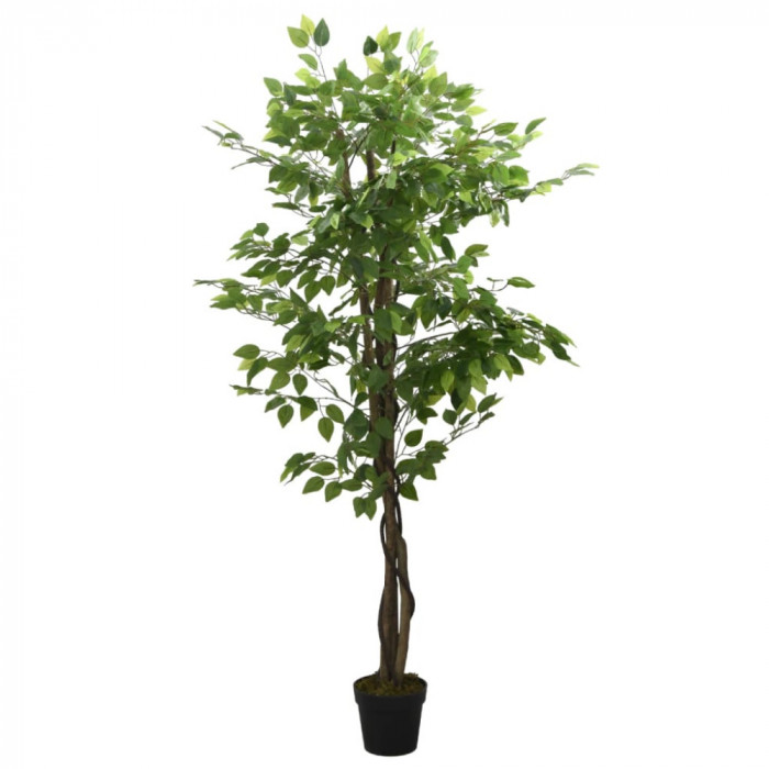 Arbore ficus artificial 378 de frunze 80 cm verde GartenMobel Dekor