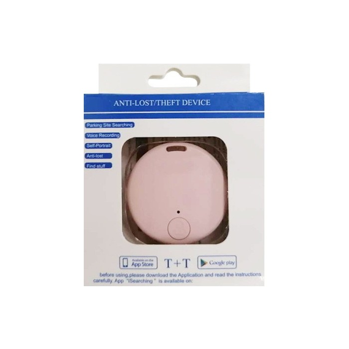 Dispozitiv Bluetooth Impotriva Pierderii, Flippy, Roz, Cutie, Baterie si Manual de Utilizare Incluse