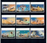 Ajman 1972 - Apollo 15, cosmonautica, serie dantelata neuzata