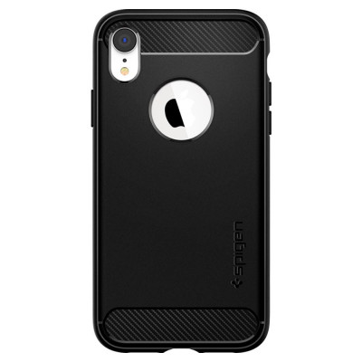 Husa pentru iPhone XR, Spigen Rugged Armor, Black foto