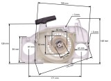 Demaror drujba compatibil Stihl 170 2-MIX, 180 2-MIX
