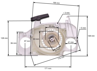 Demaror drujba compatibil Stihl 170 2-MIX, 180 2-MIX foto