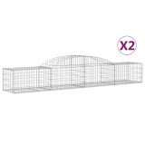 Cumpara ieftin Cosuri gabion arcuite, 2 buc., 300x50x40/60 cm, fier galvanizat