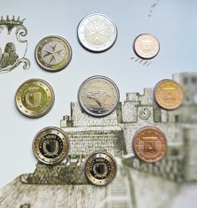 Set 1 cent- 2 euro 2024 Malta + 2 euro 2024 Ċittadella Gozo, 10.000 ex.