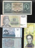 Set 5 bancnote de prin lume adunate (cele din imagini) #359, Europa