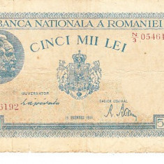 M1 - Bancnota Romania - 5000 lei - emisiune 15 decembrie 1944
