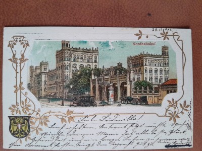 Carte postala Nordbahnhof, 1902 foto