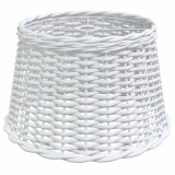 Abajur Chira, ratan/bambus, alb, 28 x 45 x 45 cm