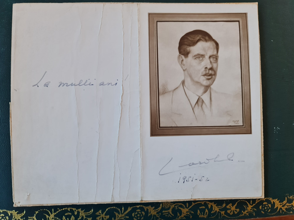 Fotografie 14 x 17 cm cu carol in perioada 1951 _1952, SEMNATURA OLOGRAFA |  Okazii.ro