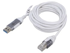 Cablu USB 3.0 RJ45 15m alb Goobay