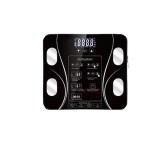 Cantar corporal SMART, cu aplicatie pentru telefon, din sticla securizata, cu afisaj LCD, negru