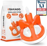 Cumpara ieftin Set 100 tije pentru nivelarea placilor de faianta/gresie Gakago, plastic, alb/portocaliu, 3 mm