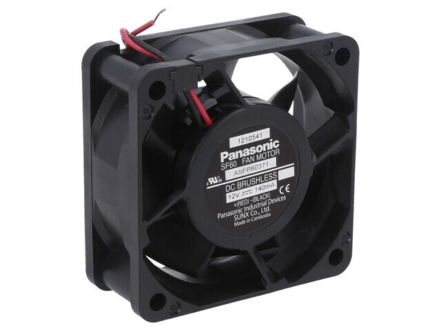Ventilator DC Axial 12V 60x60x25mm 33.6m3/h 27.5dBA