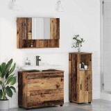 vidaXL Set de mobilier pentru baie 3 pcs Lemn vechi 76.5 x 35 x 64 cm
