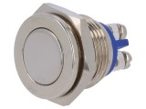 Comutator anti-vandalism ONPOW IP65 16mm, Alama Nichelata, SPST-NO