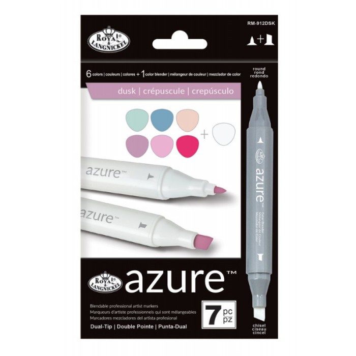 Set 7 markere Royal &amp; Langnickel Azure Culori amurg