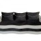 Canapea Extensibila Simona, 225x74x100 Cm, Negru, Alb
