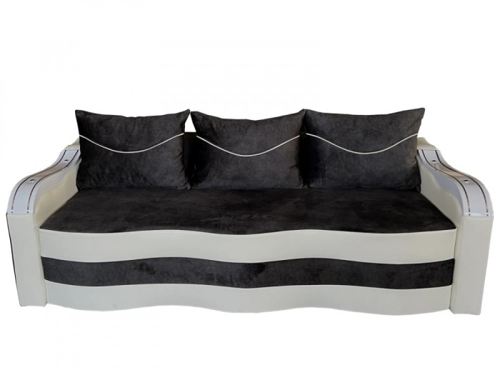 Canapea Extensibila Simona, 225x74x100 Cm, Negru, Alb