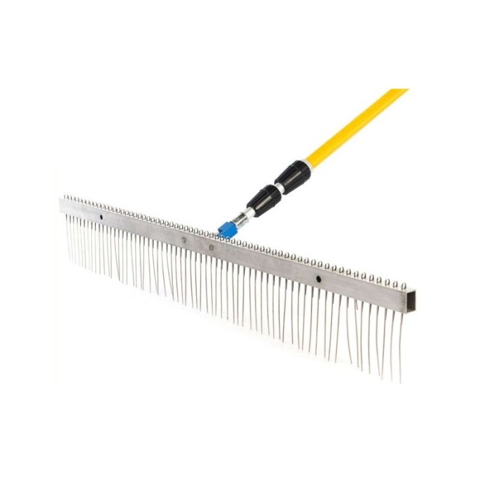 Perie abraziva metalica pentru periat beton, latime perie 600mm, lungime maner extensibil 6m