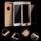 Husa pentru Apple iPhone 6 / Apple iPhone 6S Auriu Fullcover cu acoperire completa 360 grade cu folie protectie de sticla gratis