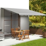 P&acirc;nză Copertină Rezervă Antracit/Alb 5x3.5m vidaXL, Poliester UV, Impermeabilă - Fără Cadru