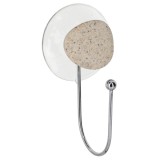 C&acirc;rlig Cu Ventuză Pebble &ndash; Crom | Cuiere Baie