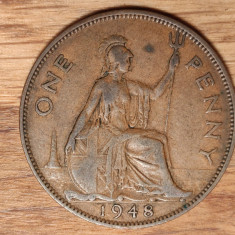 Marea Britanie - moneda de colectie - 1 penny 1948 - George VI - stare f buna