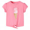 Tricou pentru copii, roz fosforescent, 92