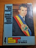 Stiinta si tehnica aprilie 1974-ceausescu ales primul presedinte al RSR,renault