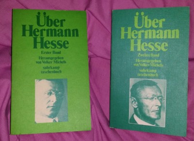 Uber Hermann Hesse /​ hrsg. von Volker Michels. 2 volume foto