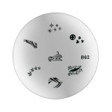 Cumpara ieftin B62 - plăcuţă de ştampilare nail art, INGINAILS