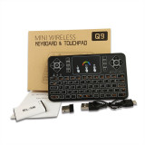 Tastatura Wireless Techstar&reg; Q9 Iluminata RGB , QWERTY, Plug&amp;Play, Tochpad, Tastatura, Mouse